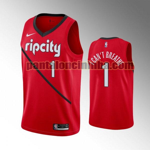 Canotta Uomo basket anfernee simons 1 Portland Trail Blazers Rosso City Edition 19-20