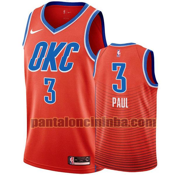 Canotta Uomo basket chris paul 3 Oklahoma City Thunder Arancia City Edition 2020