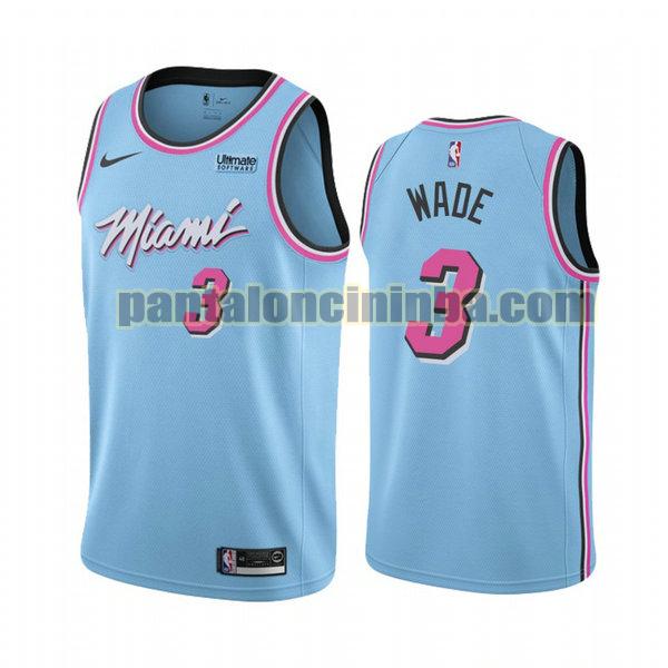 Canotta Uomo basket dwyane wade 3 Miami Heat Blu City Edition 2020