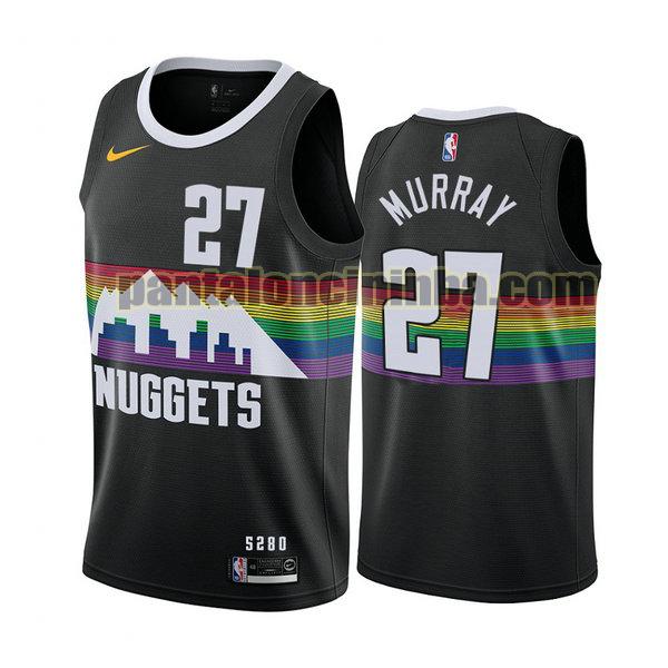 Canotta Uomo basket jamal murray 27 Denver Nuggets Nero City Edition 2020