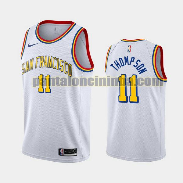 Canotta Uomo basket klay thompson 11 Golden State Warriors Bianca City Edition 2020