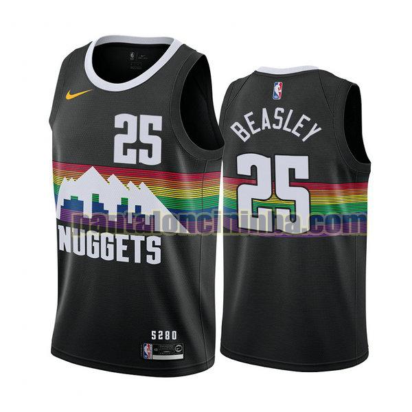 Canotta Uomo basket malik beasley 25 Denver Nuggets Nero City Edition 2020