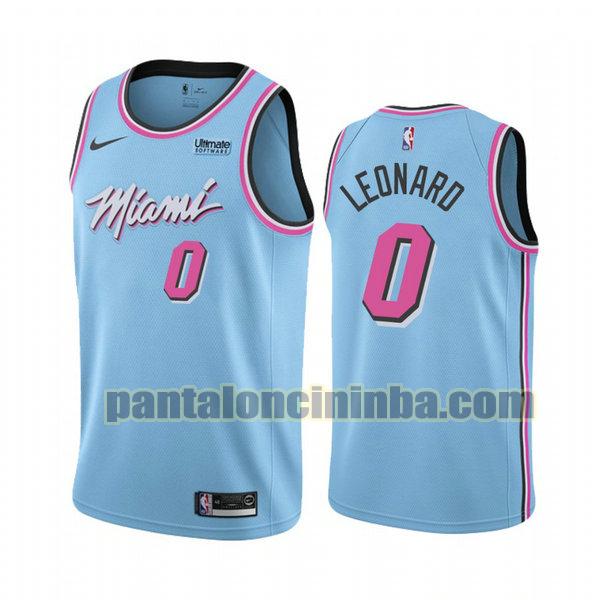 Canotta Uomo basket meyers leonard 0 Miami Heat Blu City Edition 2020