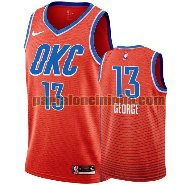 Canotta Uomo basket paul george 13 Oklahoma City Thunder Arancia City Edition 2020