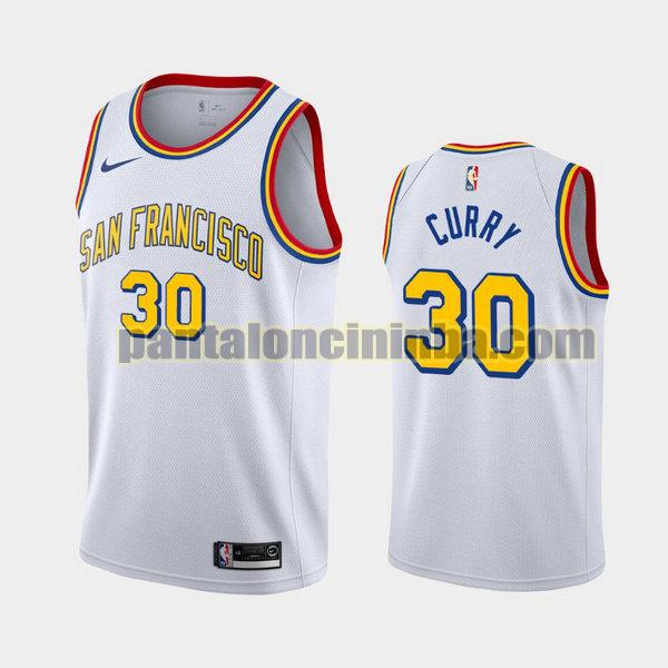 Canotta Uomo basket stephen curry 30 Golden State Warriors Bianca City Edition 2020