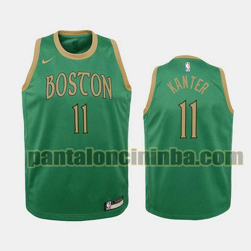 Maglia Bambino basket Enes Kanter 11 Boston Celtics Verde Edizioni City 19-20
