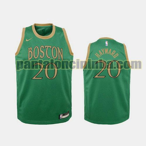 Maglia Bambino basket Gordon Hayward 20 Boston Celtics Verde Edizioni City 19-20