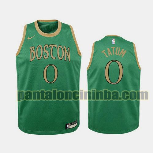 Maglia Bambino basket Jayson Tatum 0 Boston Celtics Verde Edizioni City 19-20