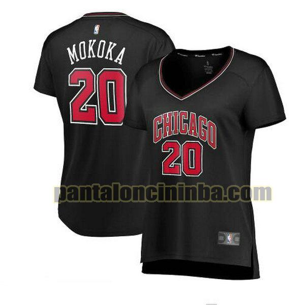 Maglia Donna basket Adam Mokoka 20 Chicago Bulls Nero statement edition