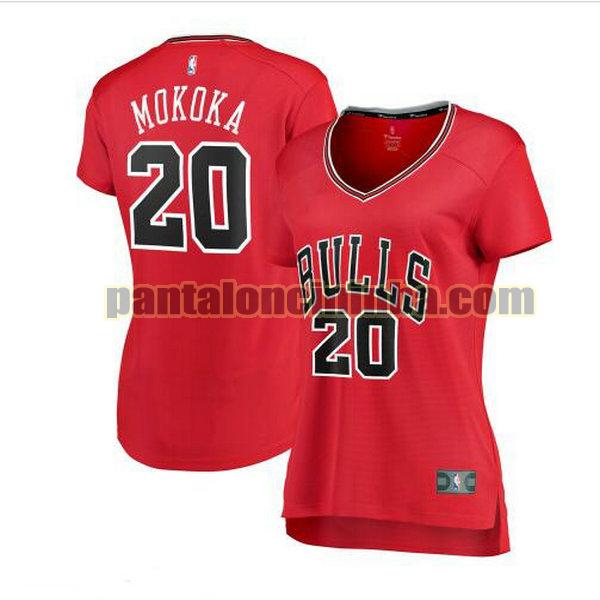 Maglia Donna basket Adam Mokoka 20 Chicago Bulls Rosso icon edition