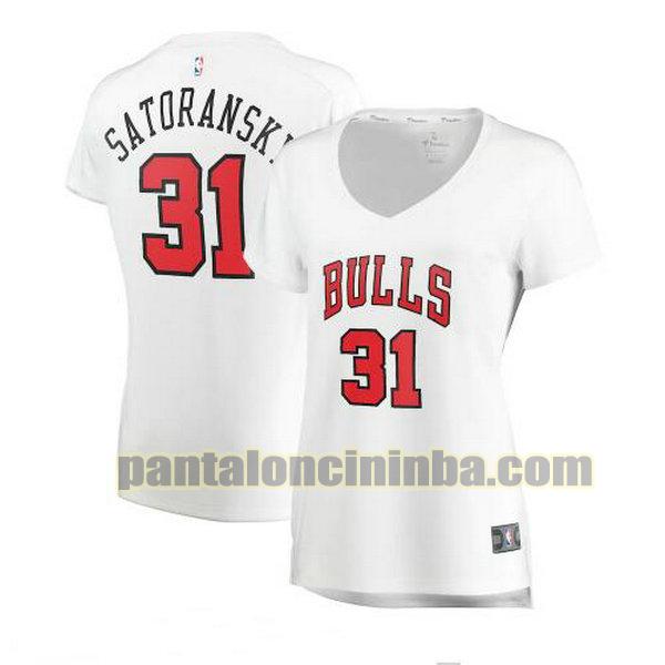 Maglia Donna basket Adam Mokoka 31 Chicago Bulls Bianco association edition