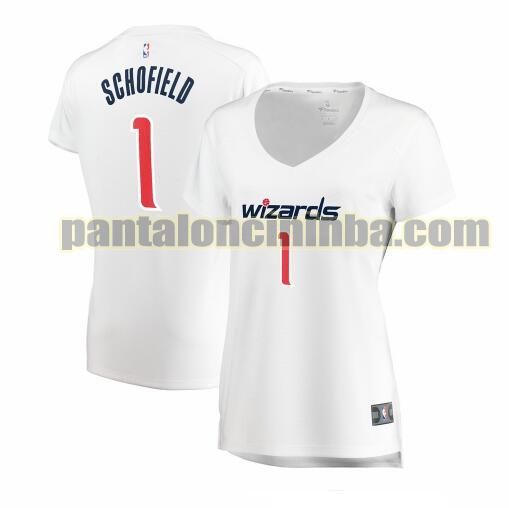 Maglia Donna basket Admiral Schofield 1 Washington Wizards Bianco association edition