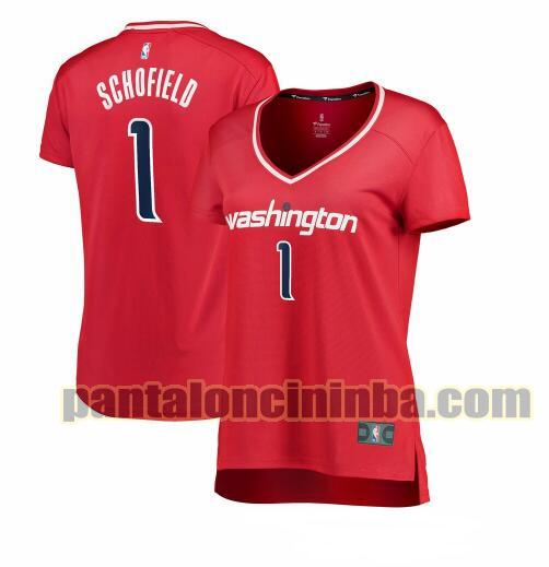 Maglia Donna basket Admiral Schofield 1 Washington Wizards Rosso icon edition