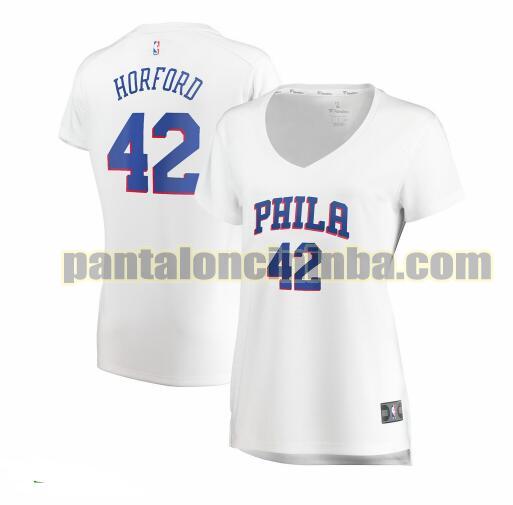 Maglia Donna basket Al Horford 42 Philadelphia 76ers Bianco association edition