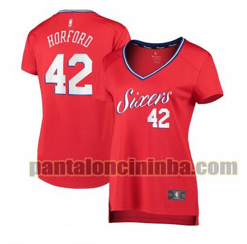 Maglia Donna basket Al Horford 42 Philadelphia 76ers Rosso statement edition