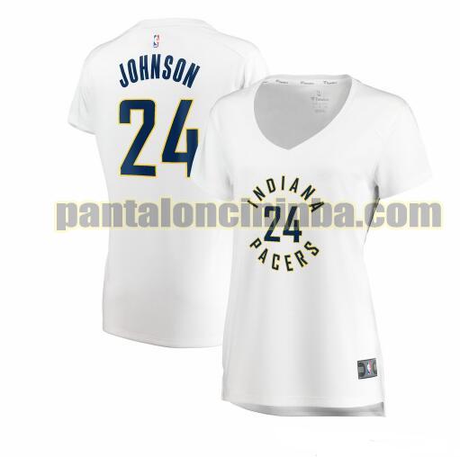 Maglia Donna basket Alize Johnson 24 Indiana Pacers Bianco association edition