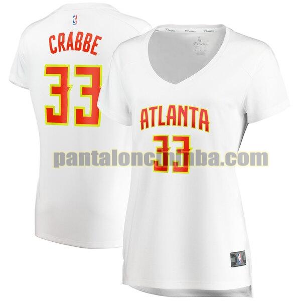 Maglia Donna basket Allen Crabbe 33 Atlanta Hawks Bianco association edition