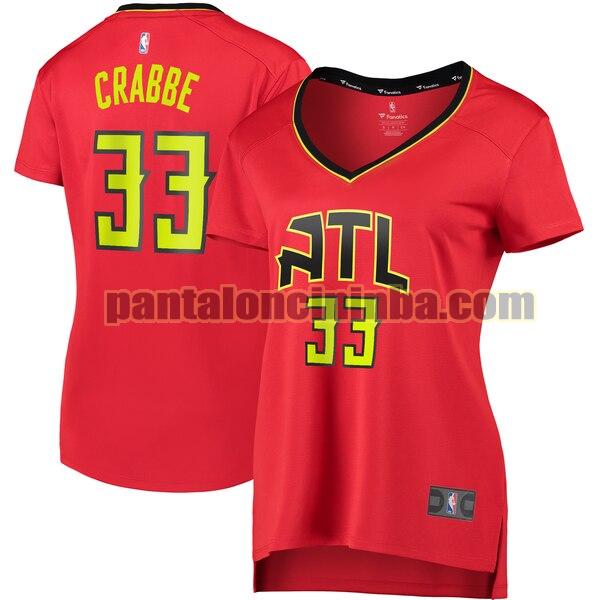 Maglia Donna basket Allen Crabbe 33 Atlanta Hawks Rosso statement edition