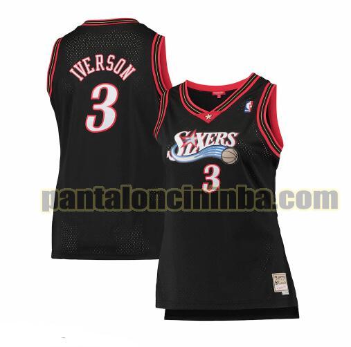 Maglia Donna basket Allen Iverso 3 Philadelphia 76ers Nero swingman