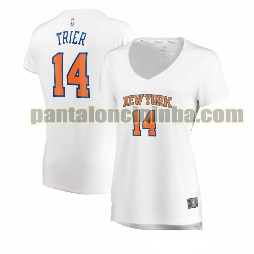 Maglia Donna basket Allonzo Trier 14 New York Knicks Bianco association edition