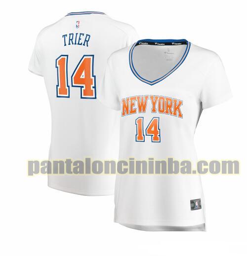 Maglia Donna basket Allonzo Trier 14 New York Knicks Bianco statement edition