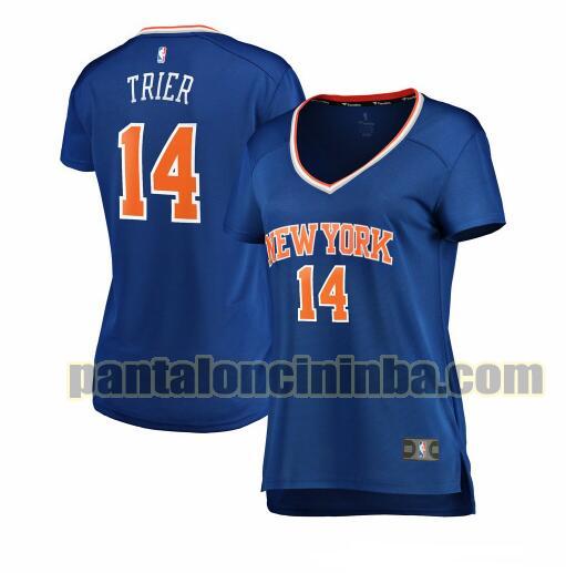 Maglia Donna basket Allonzo Trier 14 New York Knicks Blu icon edition