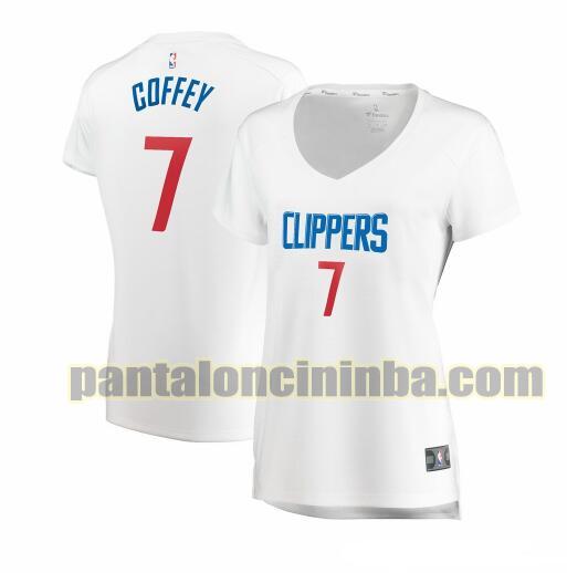 Maglia Donna basket Amir Coffey 7 Los Angeles Clippers Bianco association edition