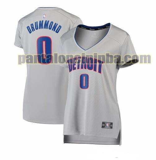 Maglia Donna basket Andre Drummond 0 Detroit Pistons Grigio statement edition