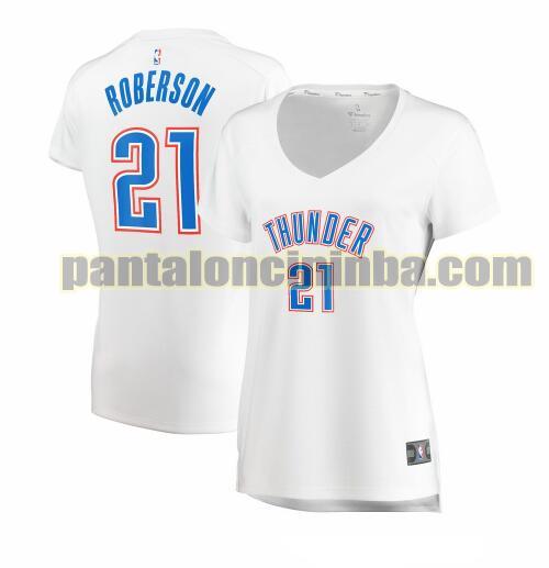 Maglia Donna basket Andre Roberson 21 Oklahoma City Thunder Bianco association edition