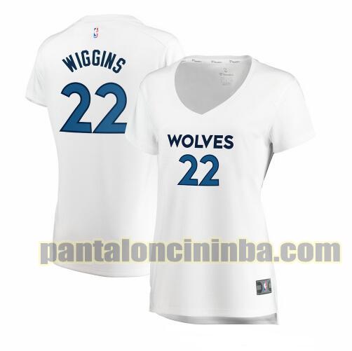 Maglia Donna basket Andrew Wiggin 22 Minnesota Timberwolves Bianco association edition