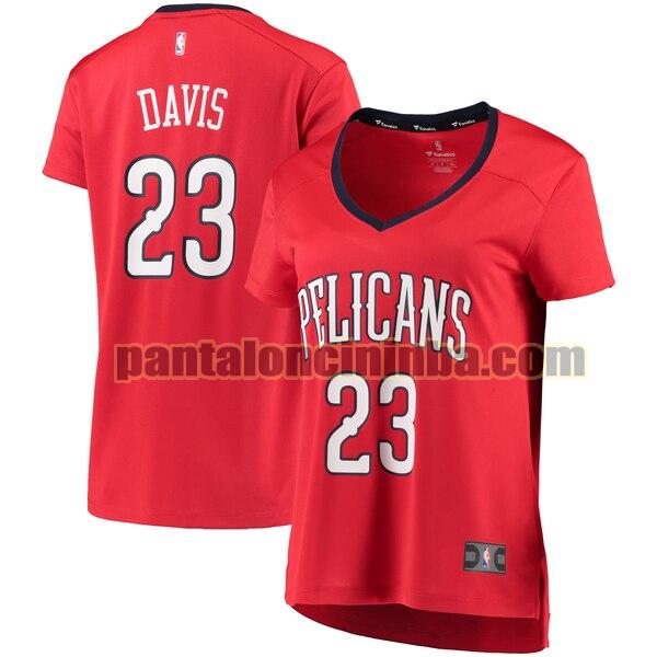 Maglia Donna basket Anthony Davis 23 New Orleans Pelicans Rosso statement edition