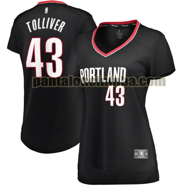 Maglia Donna basket Anthony Tolliver 43 Portland Trail Blazers Nero icon edition