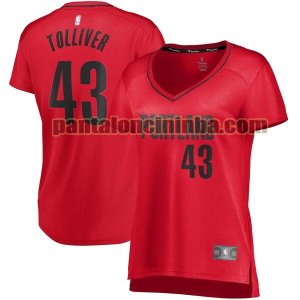 Maglia Donna basket Anthony Tolliver 43 Portland Trail Blazers Rosso statement edition