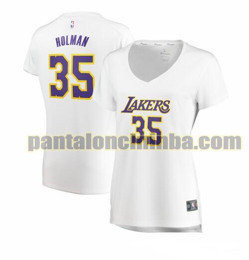 Maglia Donna basket Aric Holman 35 Los Angeles Lakers Bianco association edition