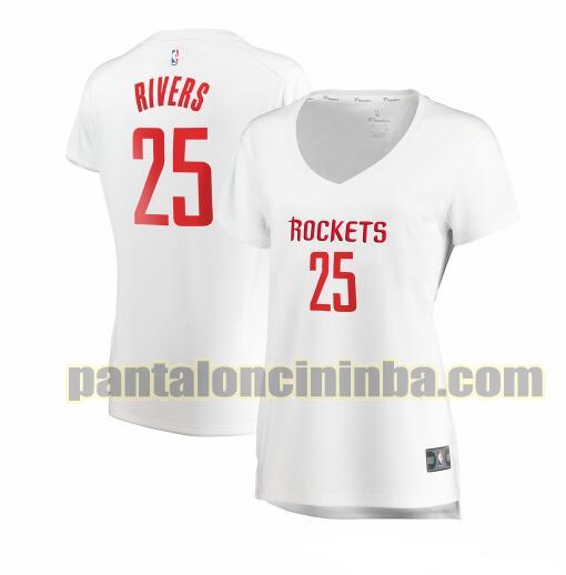 Maglia Donna basket Austin Rivers 25 Houston Rockets Bianco association edition