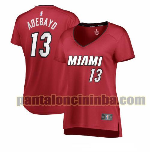 Maglia Donna basket Bam Adebayo 13 Miami Heat Rosso statement edition