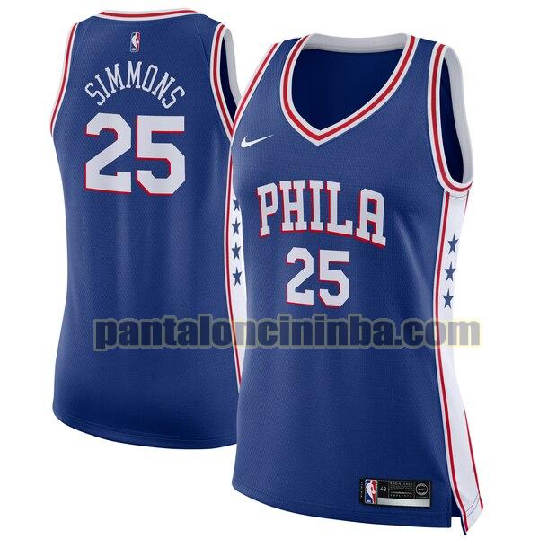 Maglia Donna basket Ben Simmons 25 Philadelphia 76ers Blu Nike icon edition