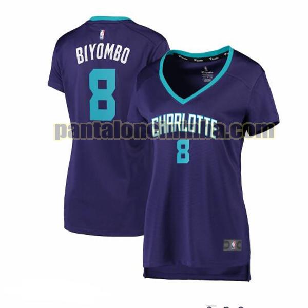 Maglia Donna basket Bismack Biyombo 8 Charlotte Hornets Porpora statement edition