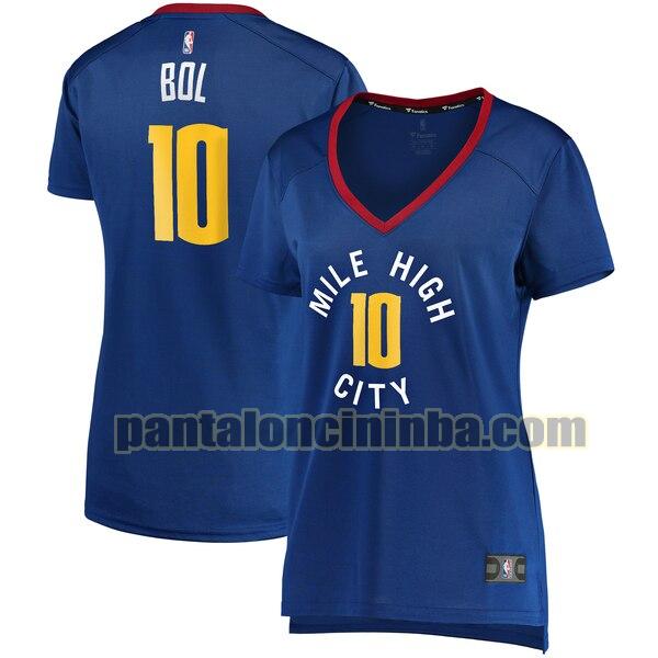 Maglia Donna basket Bol Bol 10 Denver Nuggets Blu statement edition