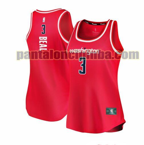 Maglia Donna basket Bradley Beal 3 Washington Wizards Rosso clasico