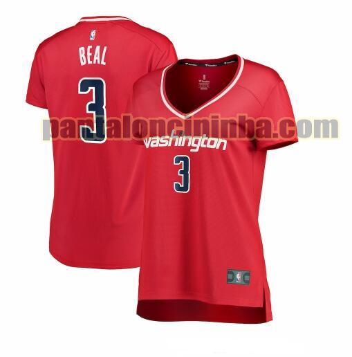 Maglia Donna basket Bradley Beal 3 Washington Wizards Rosso icon edition