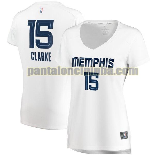 Maglia Donna basket Brandon Clarke 15 Memphis Grizzlies Bianco association edition