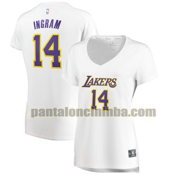 Maglia Donna basket Brandon Ingram 14 Los Angeles Lakers Bianco association edition