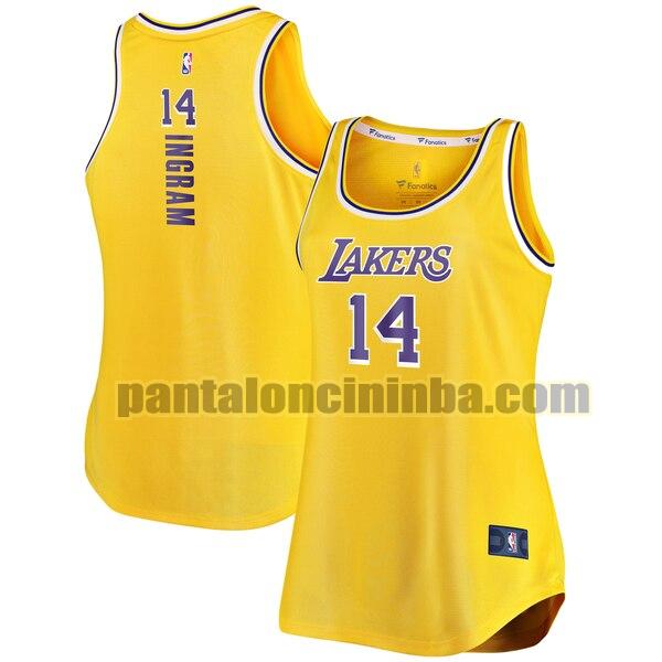 Maglia Donna basket Brandon Ingram 14 Los Angeles Lakers Giallo clasico