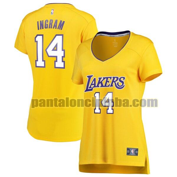 Maglia Donna basket Brandon Ingram 14 Los Angeles Lakers Giallo icon edition