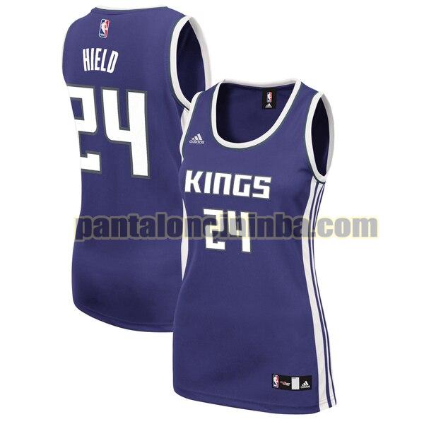 Maglia Donna basket Buddy Hield 24 Sacramento Kings Porpora Replica