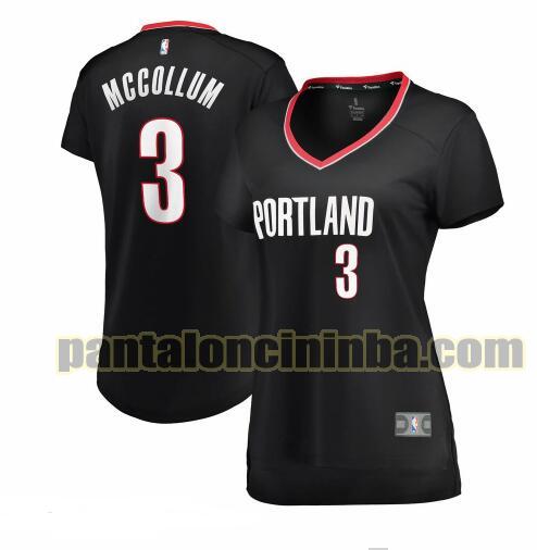 Maglia Donna basket C.J. McCollum 3 Portland Trail Blazers Nero icon edition