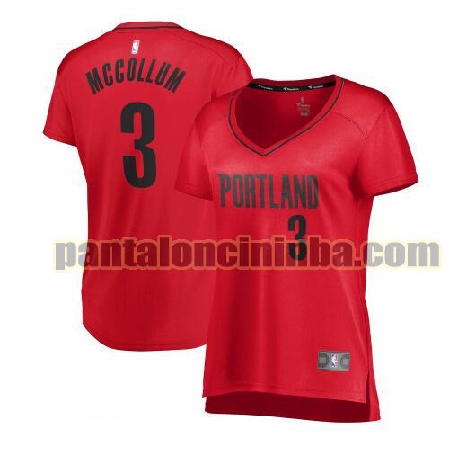 Maglia Donna basket C.J. McCollum 3 Portland Trail Blazers Rosso statement edition