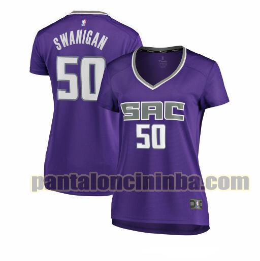 Maglia Donna basket Caleb Swanigan 50 Sacramento Kings Porpora icon edition