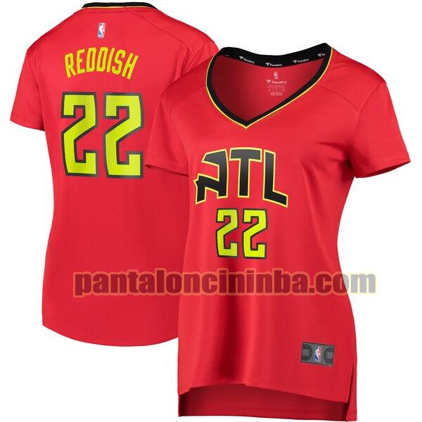 Maglia Donna basket Cam Reddish 22 Atlanta Hawks Rosso statement edition